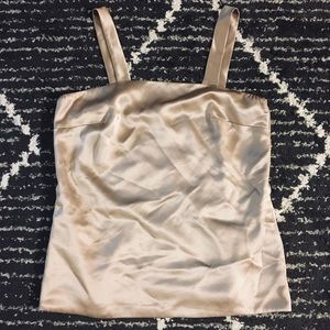 Satiny vintage champagne tank